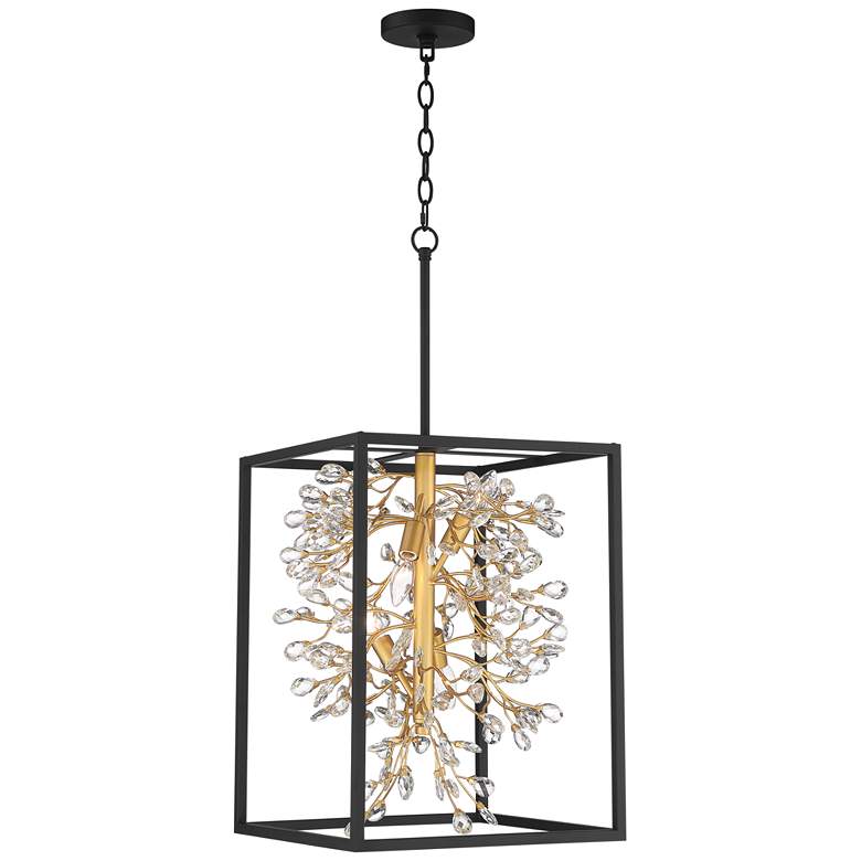 Image 6 Carrine 15 1/4" Wide Black and Gold 4-Light Pendant Light more views
