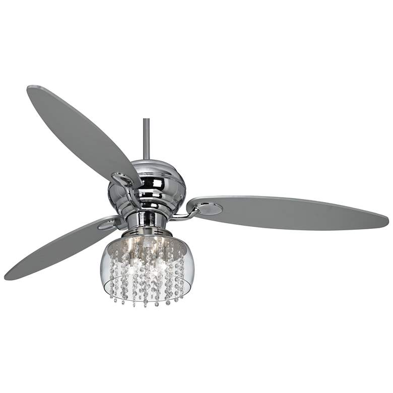 60&quot; Spyder&#8482; Chrome Crystal Rainfall LED Ceiling Fan more views