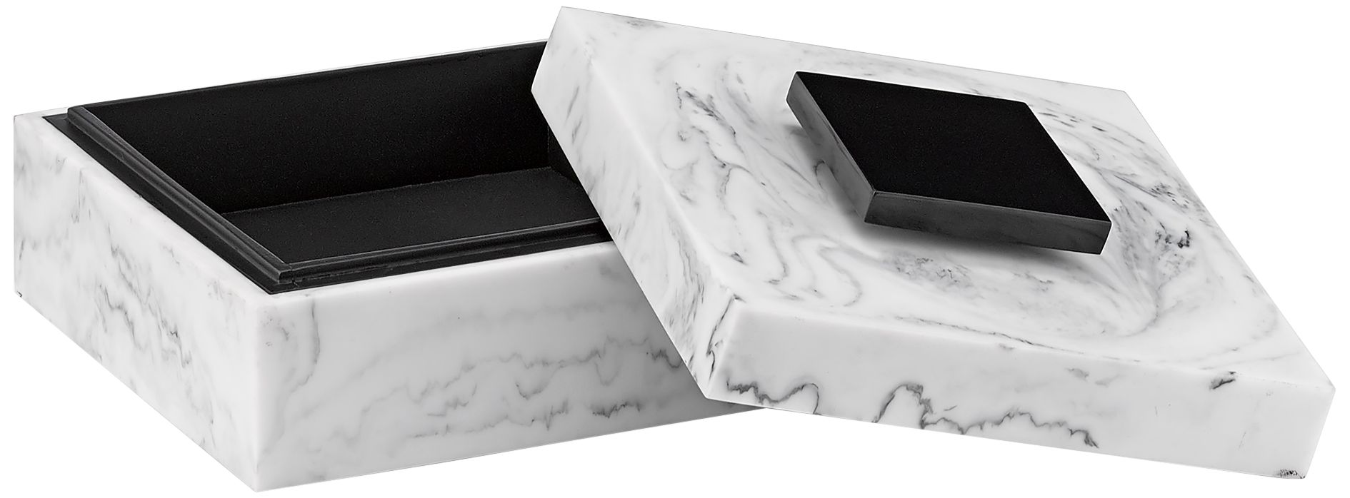 Currey and Company Imani Faux White Marble Decorative Box 71K65 Lamps Plus