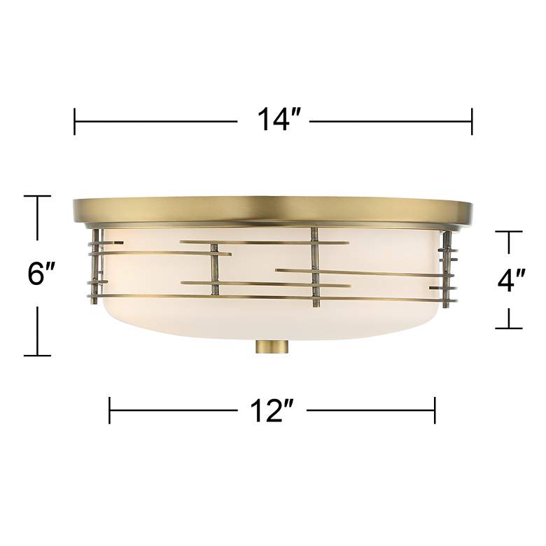 Image 6 Arden 14" Wide Soft Gold Ceiling Light more views