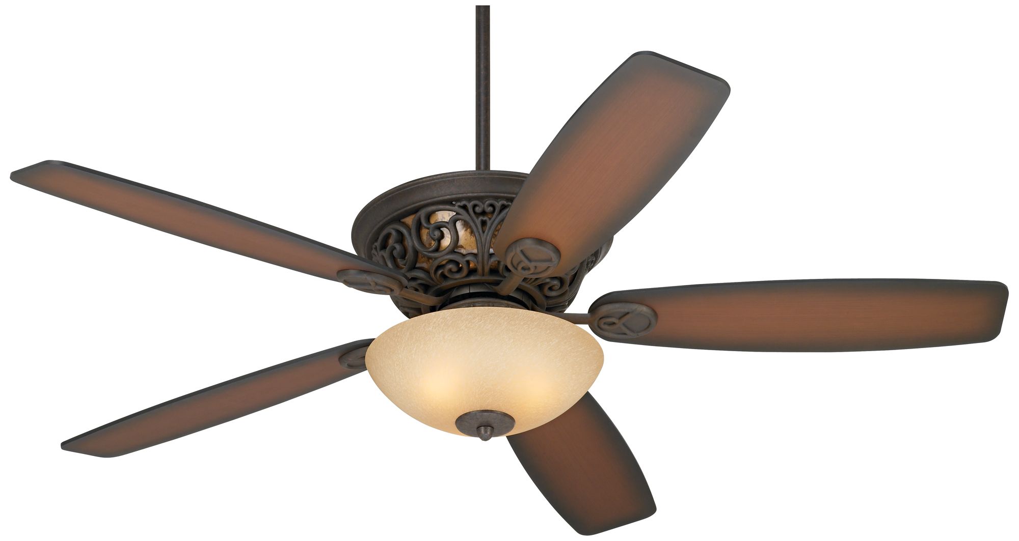 56 Casa Brisbane Black And Scavo Glass Led Ceiling Fan 71t78