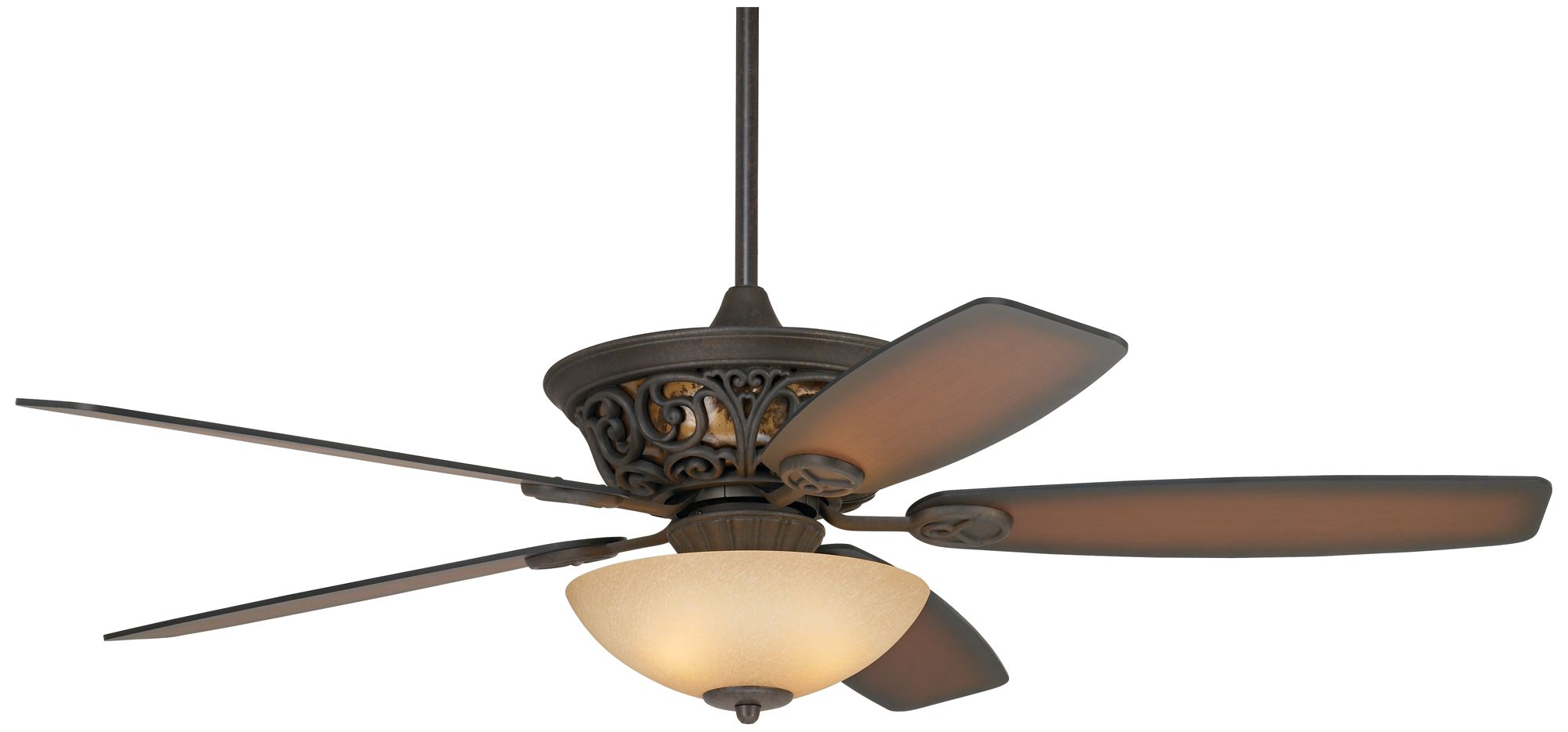 56 Casa Brisbane Black And Scavo Glass Led Ceiling Fan 71t78