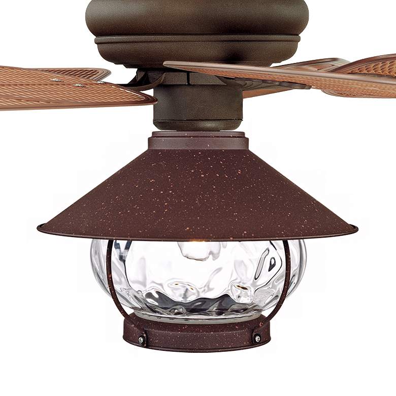 52&quot; Casa Vieja Tropical Rattan Blade Lantern LED Ceiling Fan more views