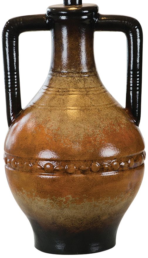 Lorenz Southwest Orange Hydrocal 2-Handle Jug Table Lamp ...