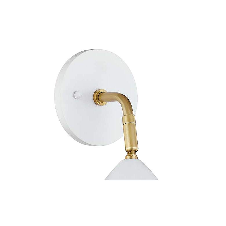 Mitzi Gia 12 1/2&quot; High White Wall Sconce more views