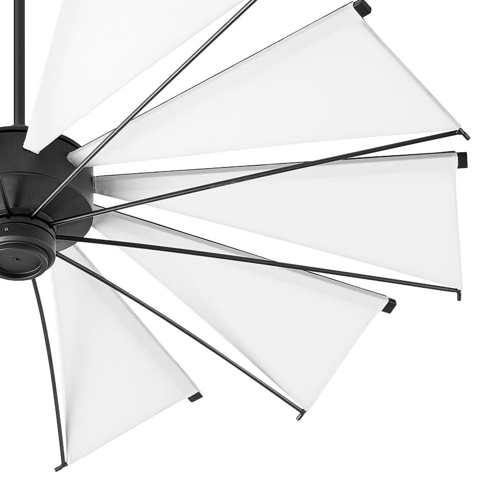 60" Quorum Mykonos Noir Large Ceiling Fan with Canvas Blades 72N49