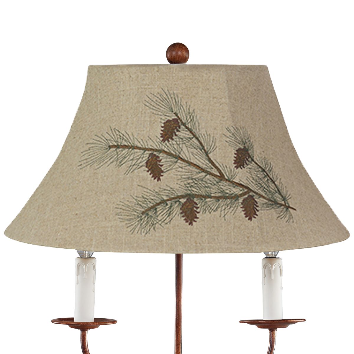 Bayfield Pinecone Shade 3Light Rustic Western Table Lamp 72X28