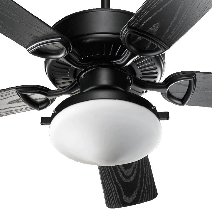 52" Quorum Estate Matte Black Outdoor Patio Ceiling Fan 72X77