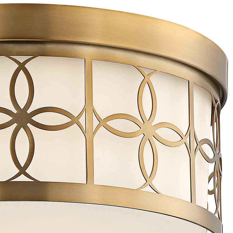 Anniversary 13 1/2&quot; Wide Vibrant Gold Drum Ceiling Light more views