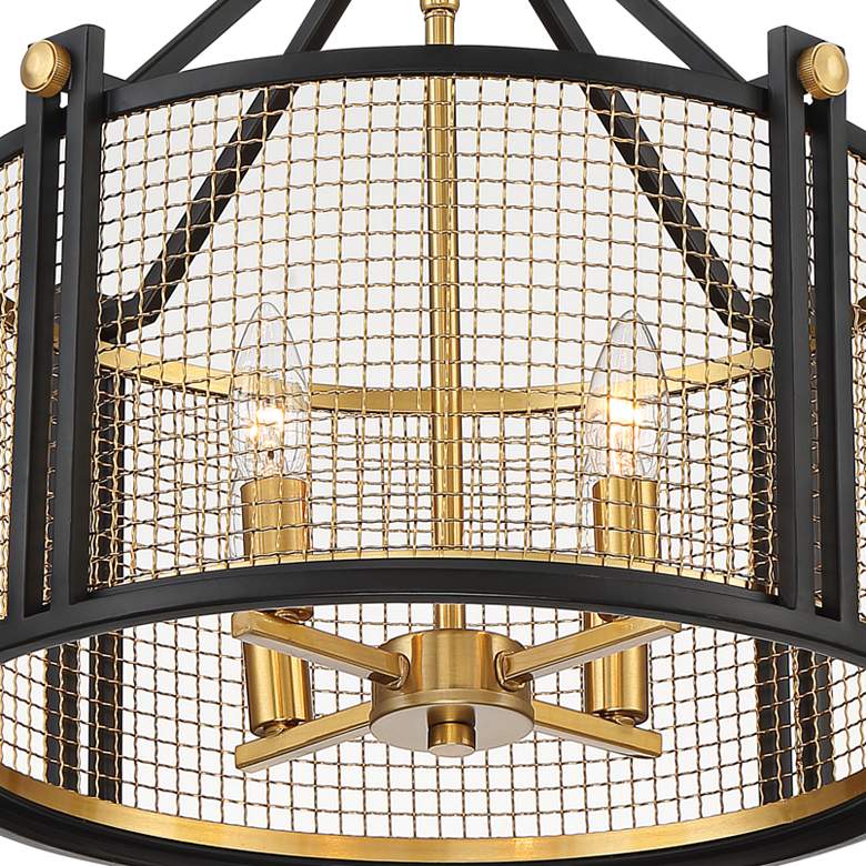 Image 3 Possini Euro Ismay 16 1/2" Wide Gold Mesh Ceiling Light more views