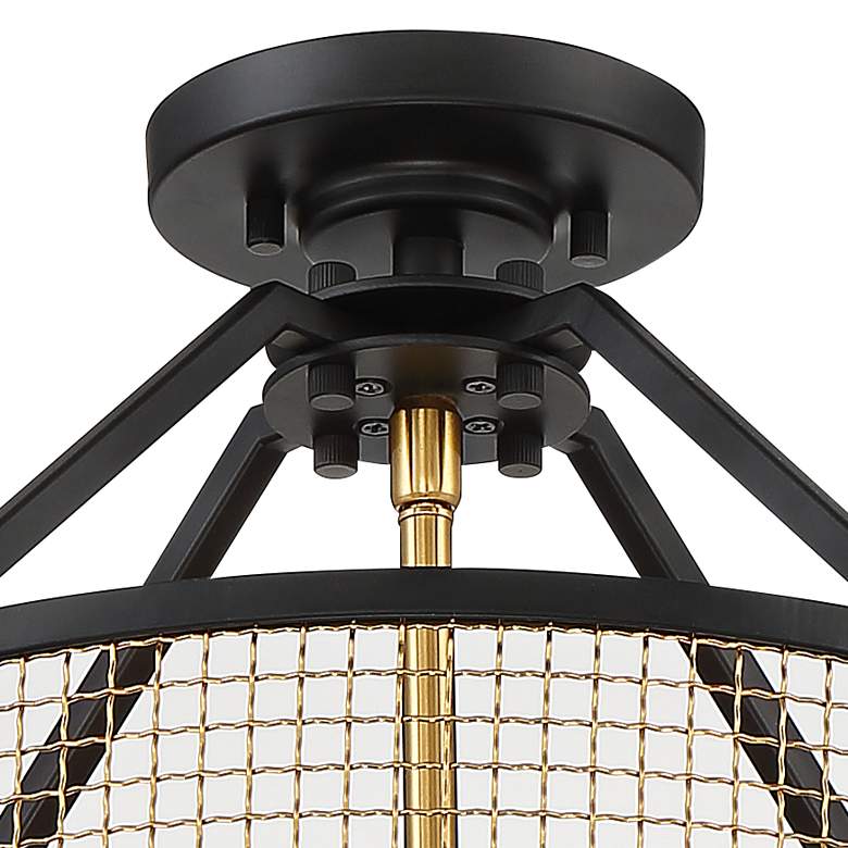 Image 4 Possini Euro Ismay 16 1/2" Wide Gold Mesh Ceiling Light more views