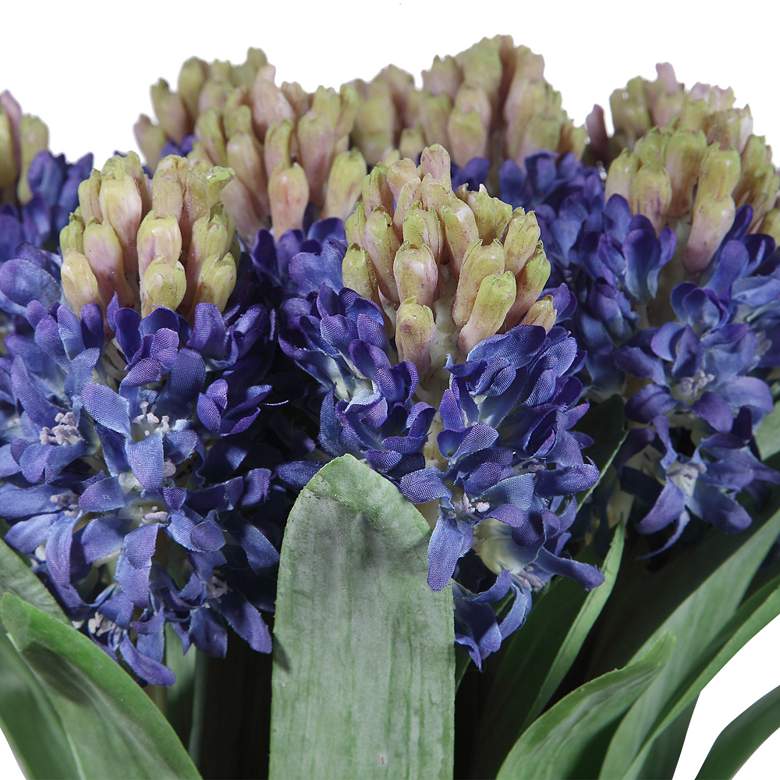 Etta 15 1/2&quot; High Blue Hyacinth Bouquet Faux Flowers in Vase more views
