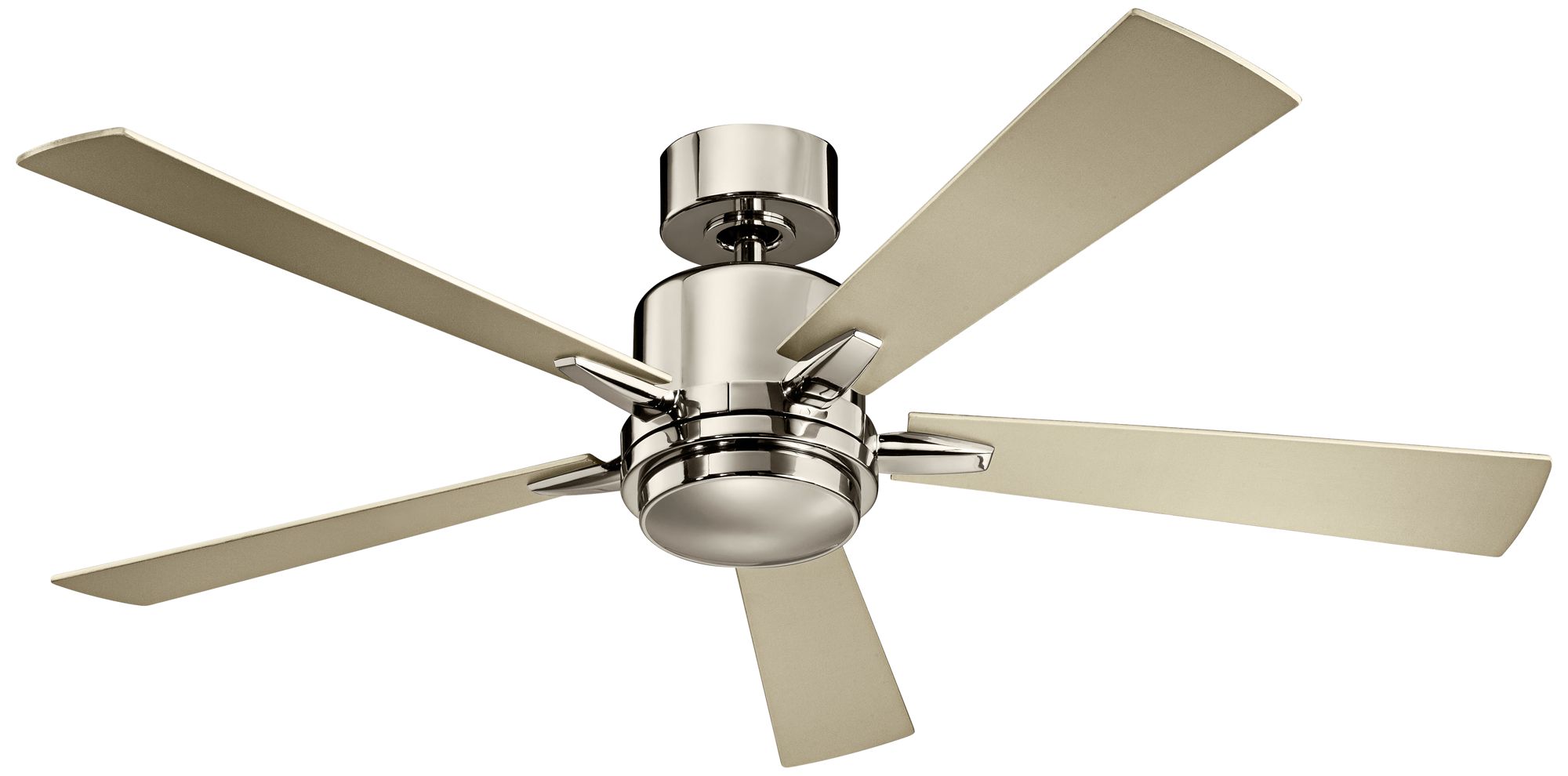 52" Kichler Lucian Polished Nickel LED Ceiling Fan with Wall Control