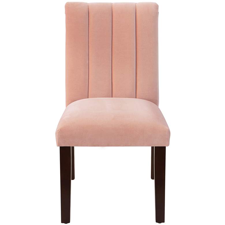 Vesta Titan Pink Champagne Channel Seam Armless Dining Chair more views