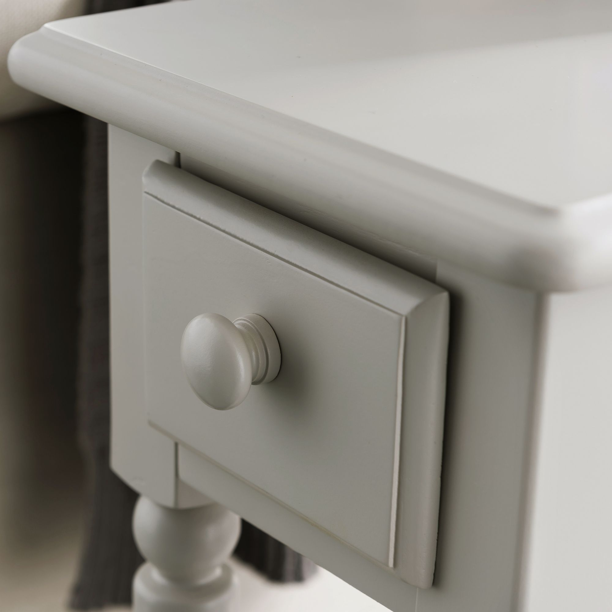 Greige 10 Wide Gray 1 Drawer 1 Shelf Narrow Chairside Table 74p66 Lamps Plus