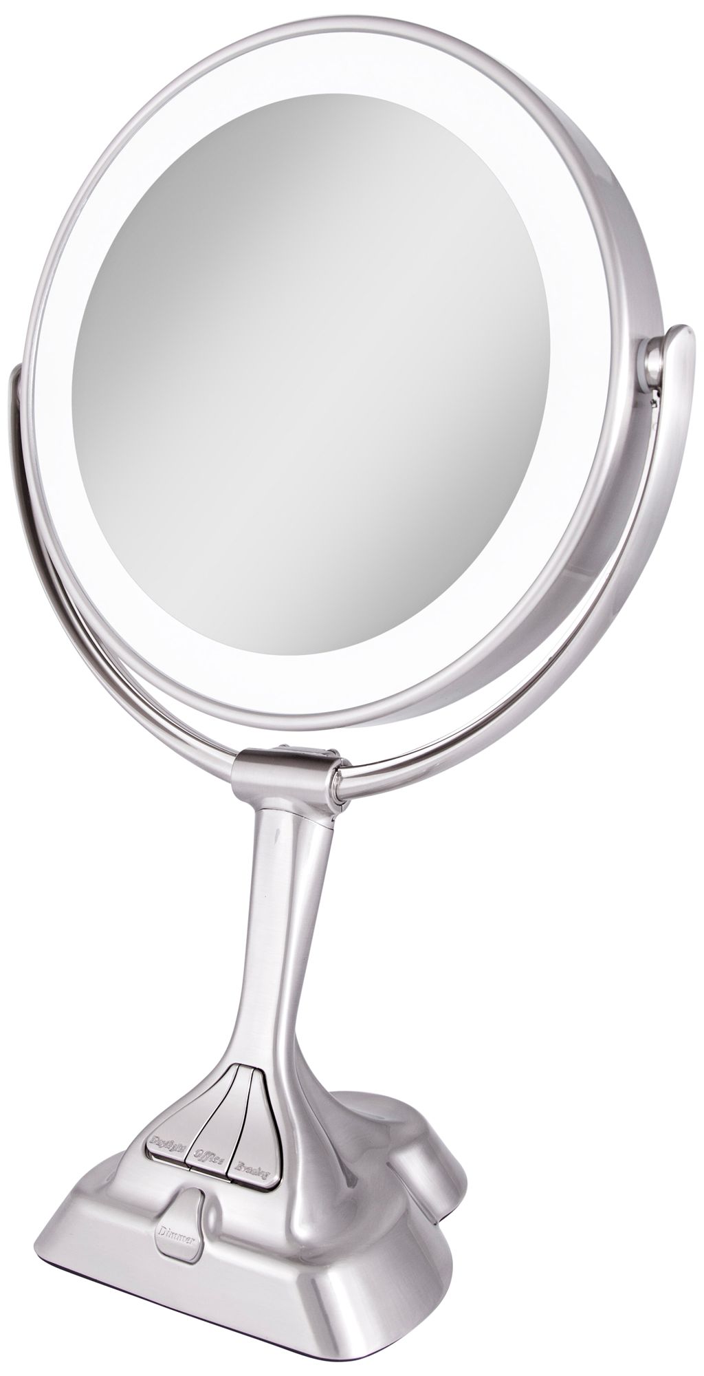 DualSided Satin Nickel LED Variable Lighted Vanity Mirror 75F12 Lamps Plus