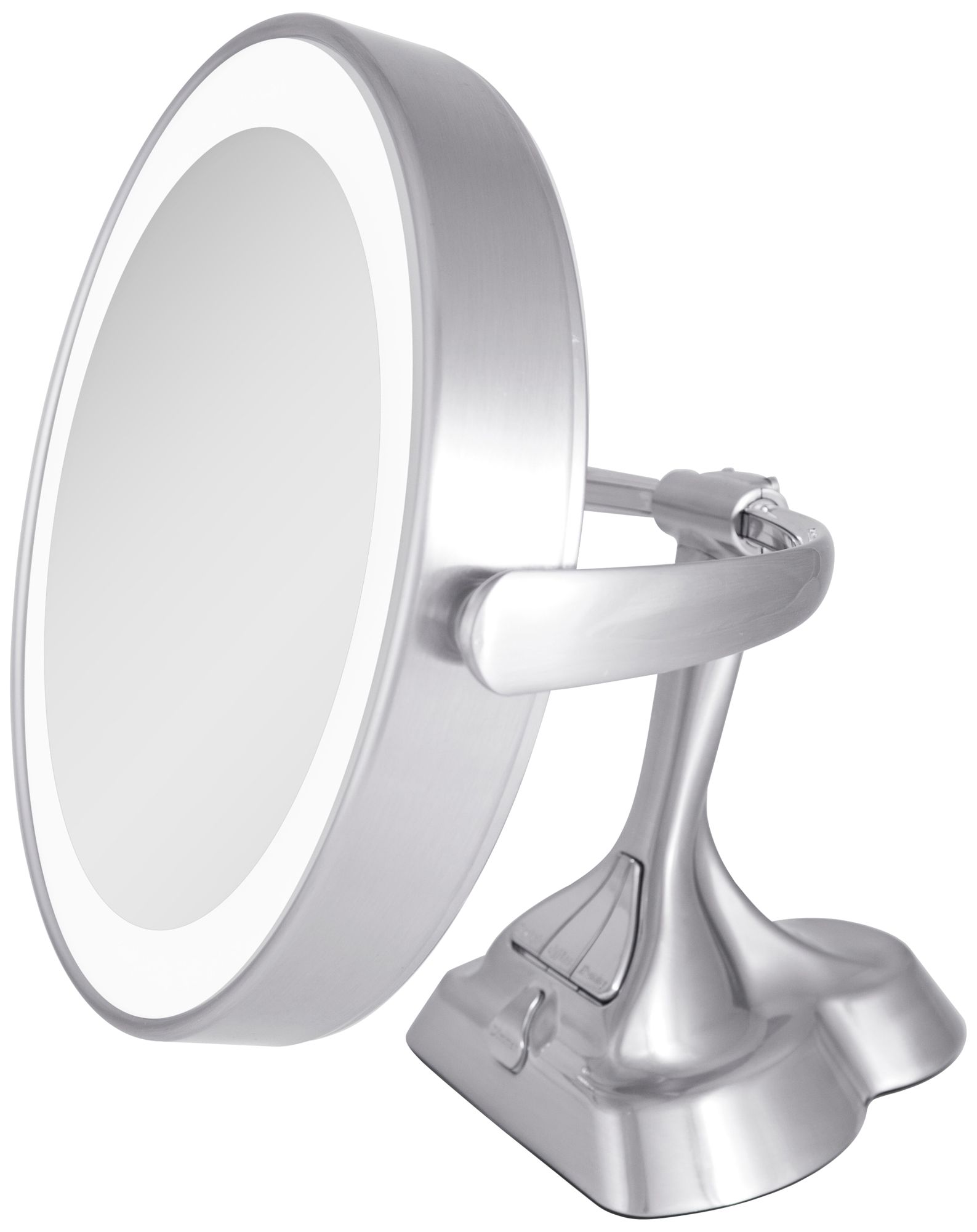 DualSided Satin Nickel LED Variable Lighted Vanity Mirror 75F12
