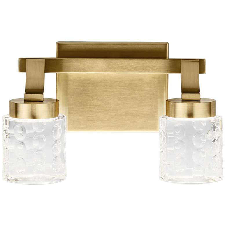 Elan Rene 7&quot; High Champagne Gold 2-Light LED Wall Sconce more views