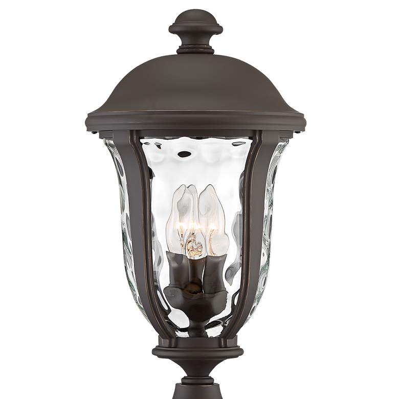 Park Sienna 20&quot;H Bronze Hammered Glass Outdoor Post Light more views