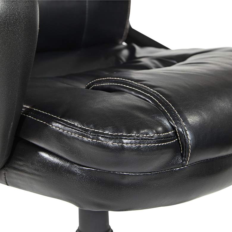 Landon Black Faux Leather Adjustable Office Managers Chair more views