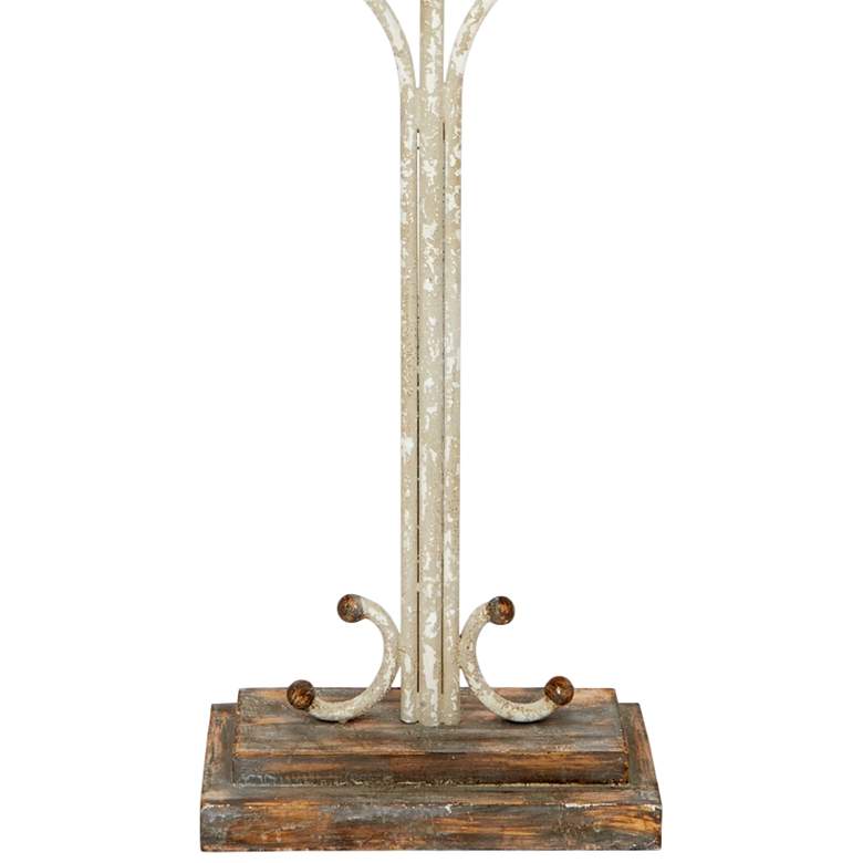 Wesley Distressed White and Brown Buffet Table Lamp more views