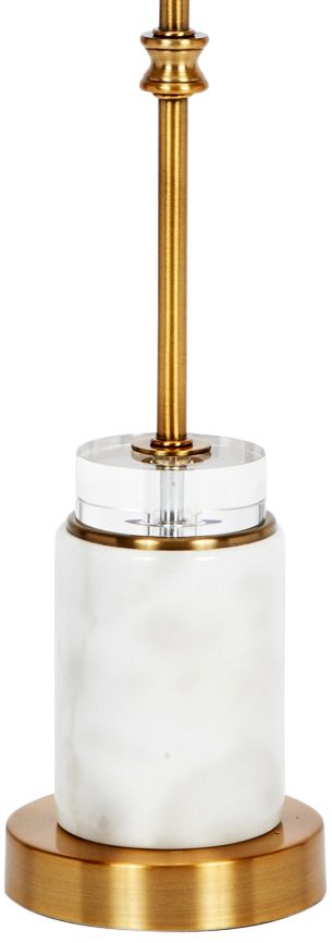 Ana White Marble and Gold Metal Round Buffet Table Lamp ...
