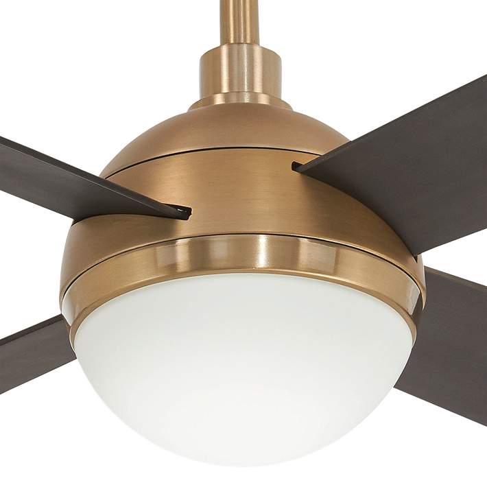 54 Minka Aire Orb Brushed Brass Led, Brass Ceiling Fans With Lights And Remote