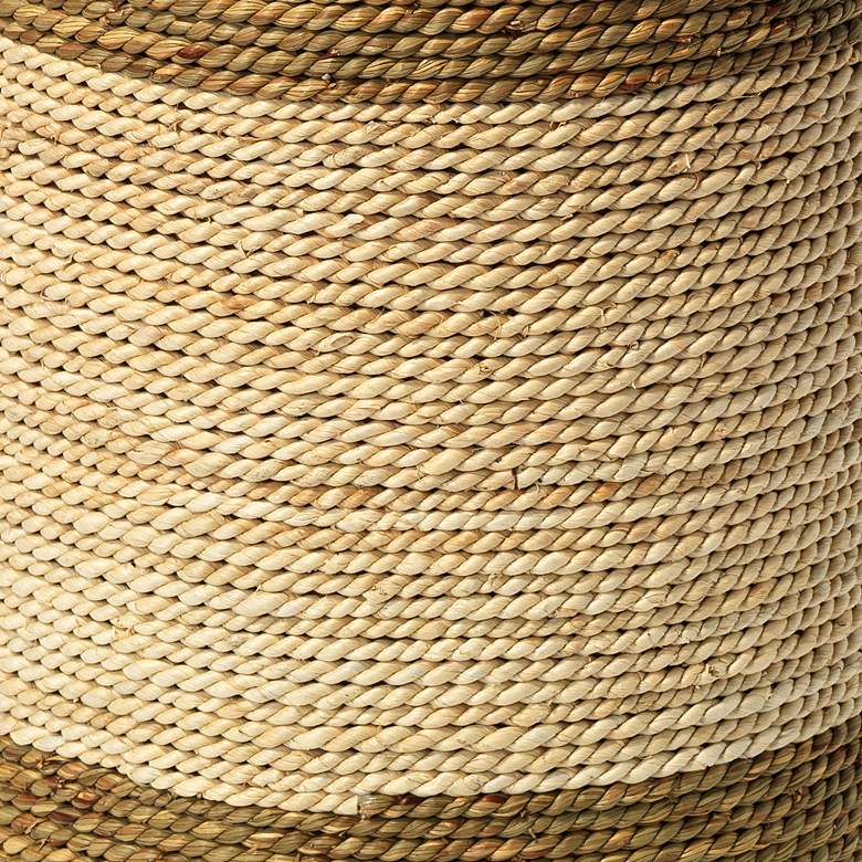 Saint Bart&#39;s 14&quot; Wide Corn Straw Rope and Seagrass Side Table more views