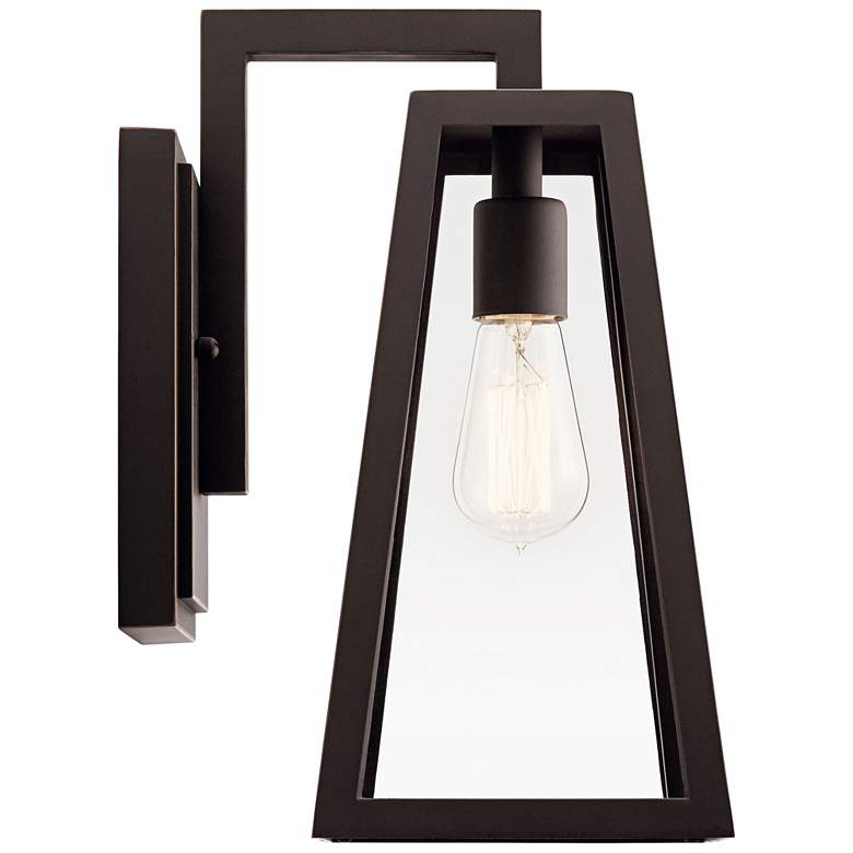 Kichler Delison 14&quot; High Rubbed Bronze Outdoor Wall Light more views