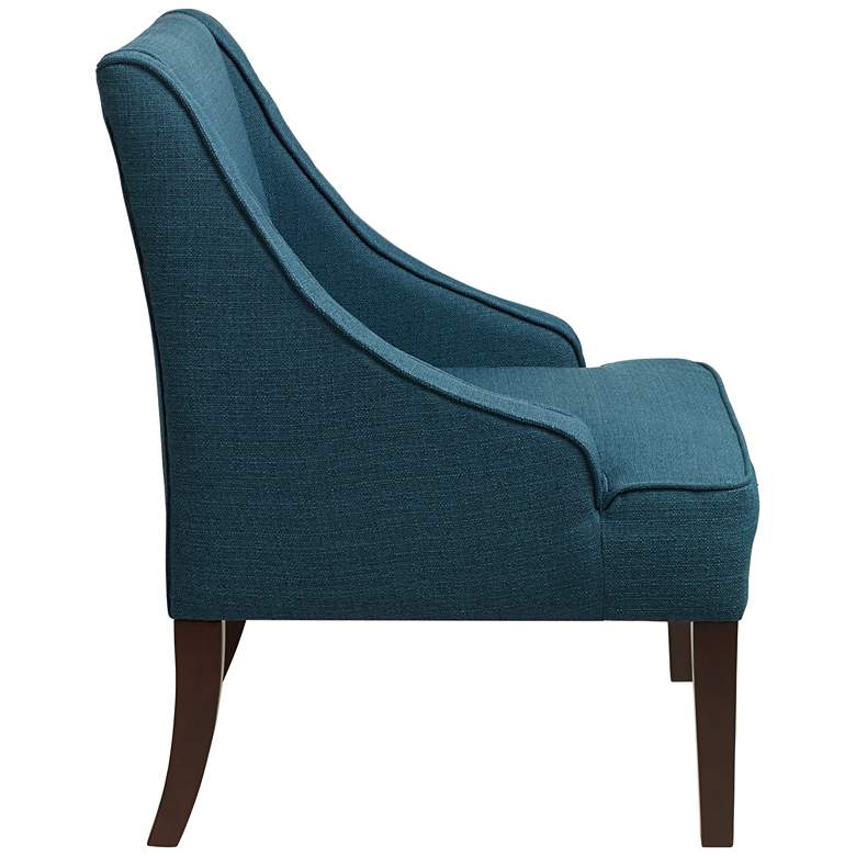 Image 7 Dixon Blue Fabric Swoop Arm Chair more views