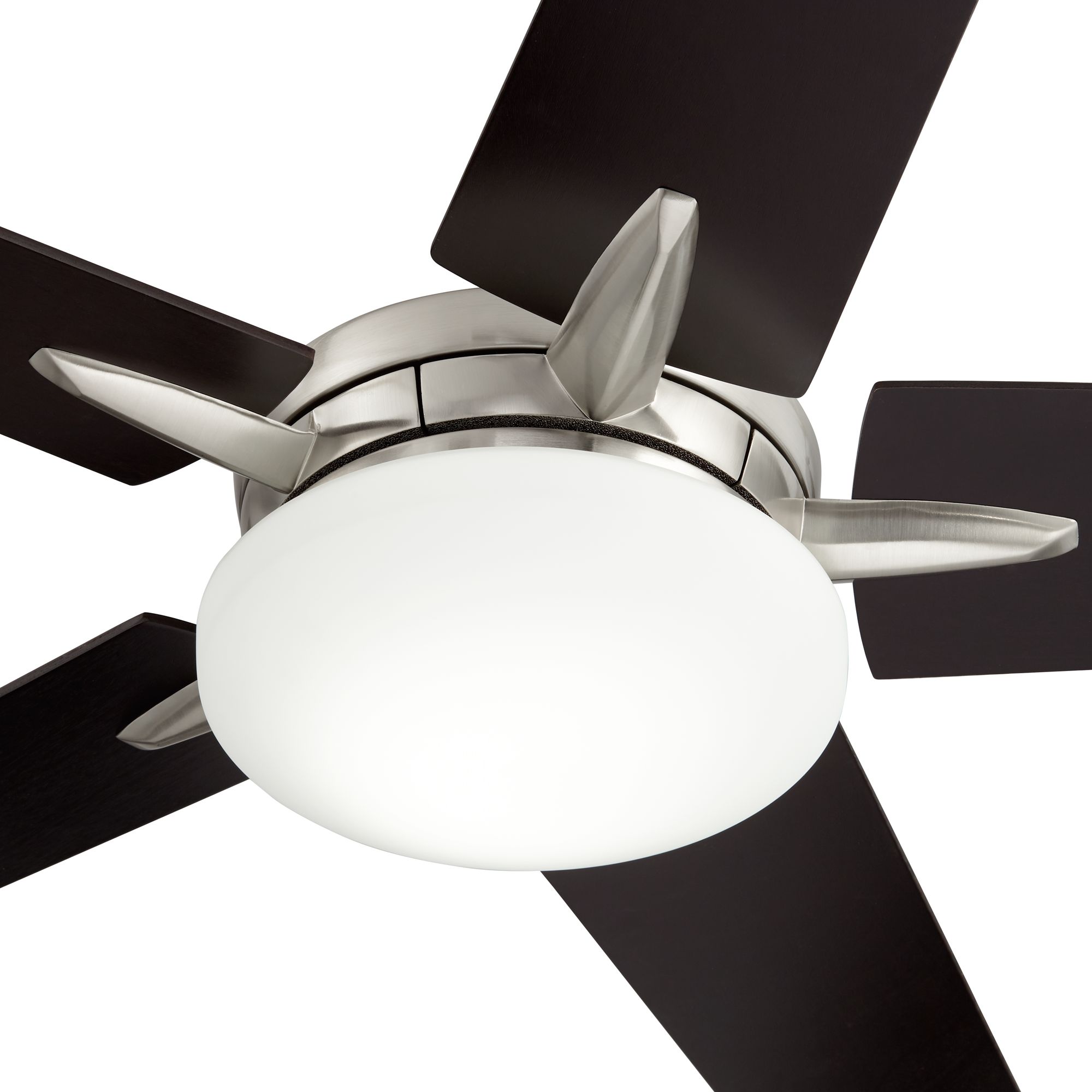 56" Casa Endeavor Brushed Nickel Espresso LED Ceiling Fan 77C53 Lamps Plus