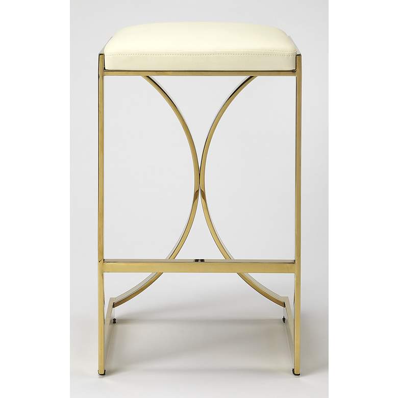Butler Natalya 24&quot; Backless Modern Style Polished Gold Counter Stool more views