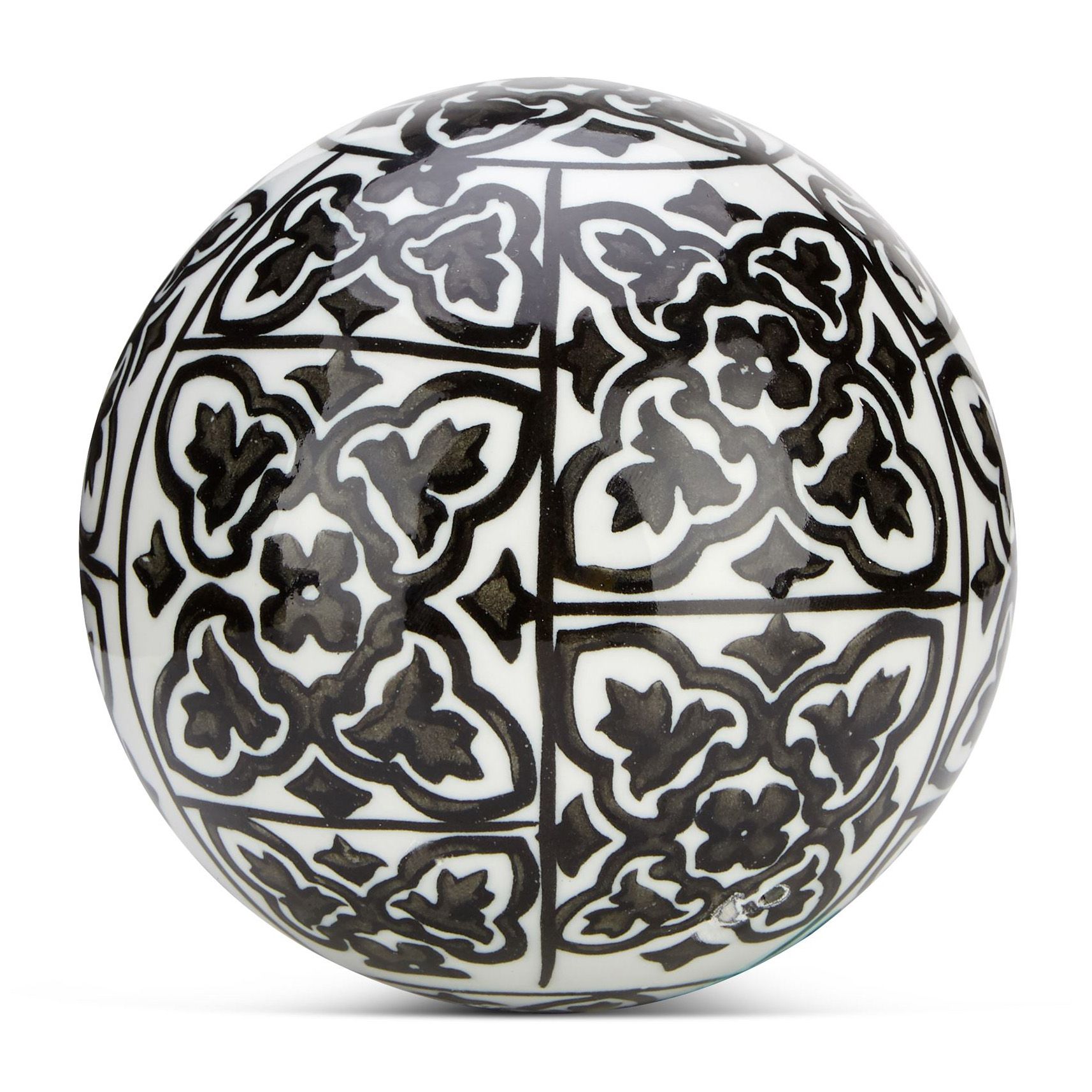 Gertrude Black And White Ceramic Decorative Balls Set Of 4