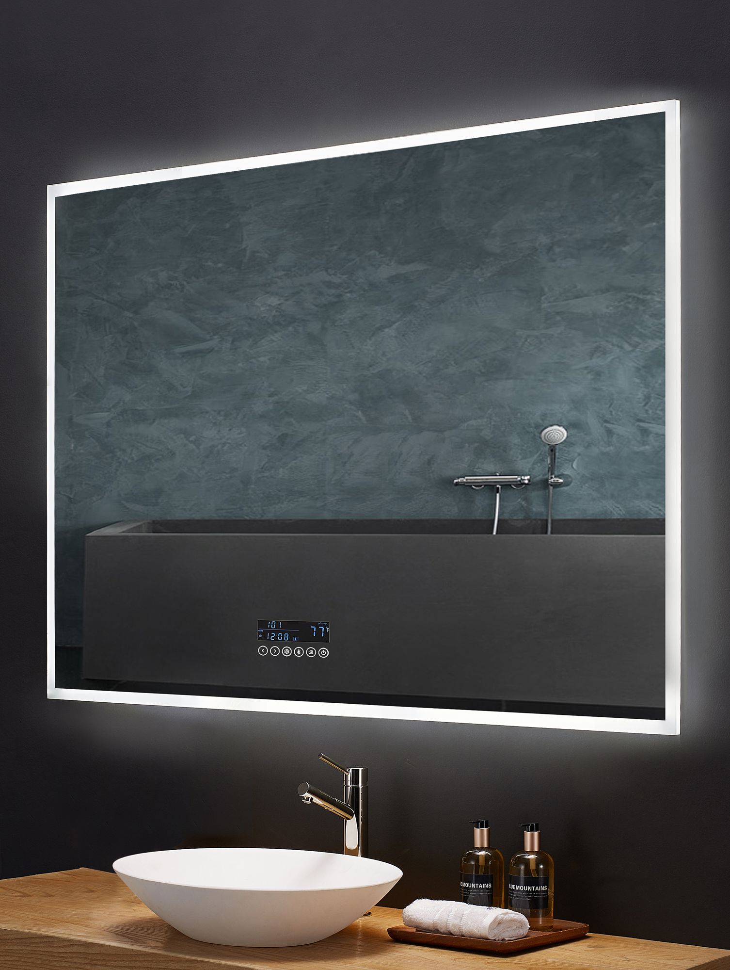 Immersion 36" x 40" Rectangular Frameless LED Wall Mirror 781V0