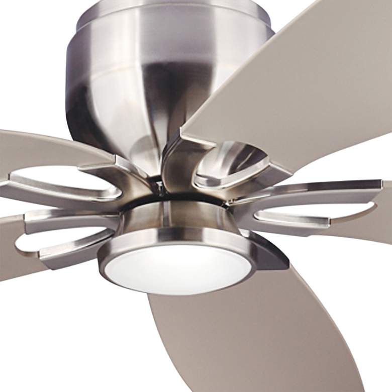 56&quot; Monte Carlo Lily Brushed Steel LED Ceiling Fan with Remote Control more views