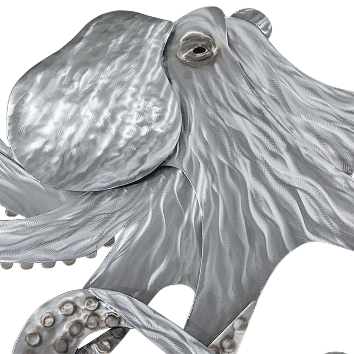 Stainless Steel Octopus 58" Wide Metal Wall Sculpture 78C85 Lamps Plus