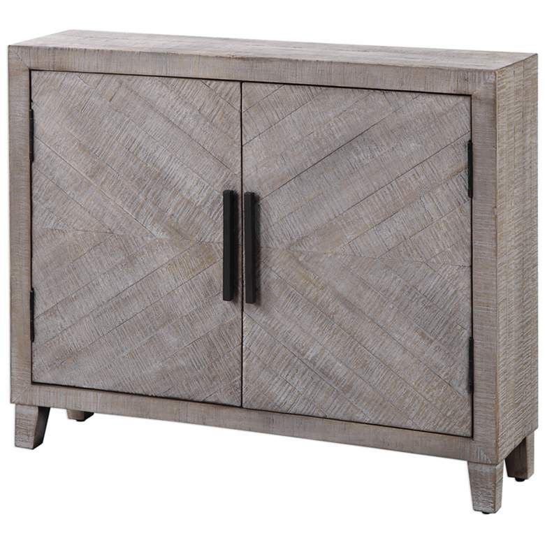Uttermost Adalind 40&quot;W White Washed 2-Door Accent Cabinet more views