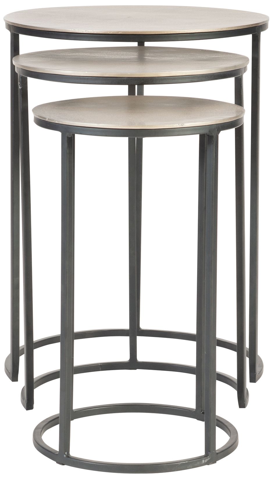 Uttermost Erik 17" Wide Aged Black Nesting Tables Set of 3 78D35