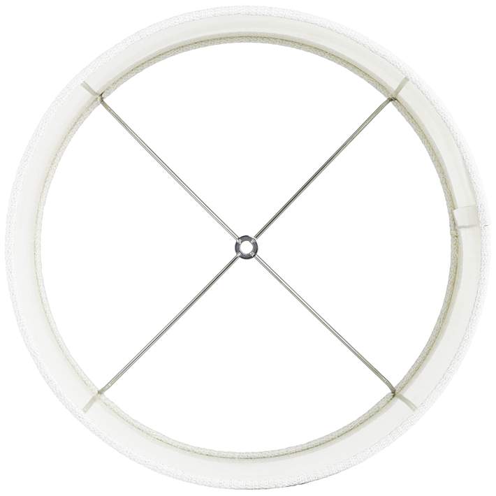 White Plastic Weave Drum Lamp Shade, 15 White Drum Lamp Shade