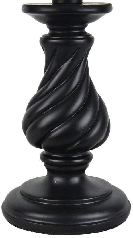 Mini Twist 12" High Black Candlestick Accent Table Lamp 78E21