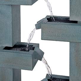 Stanton 51&quot; High Dusty Blue Waterfall Water Chain Fountain more views