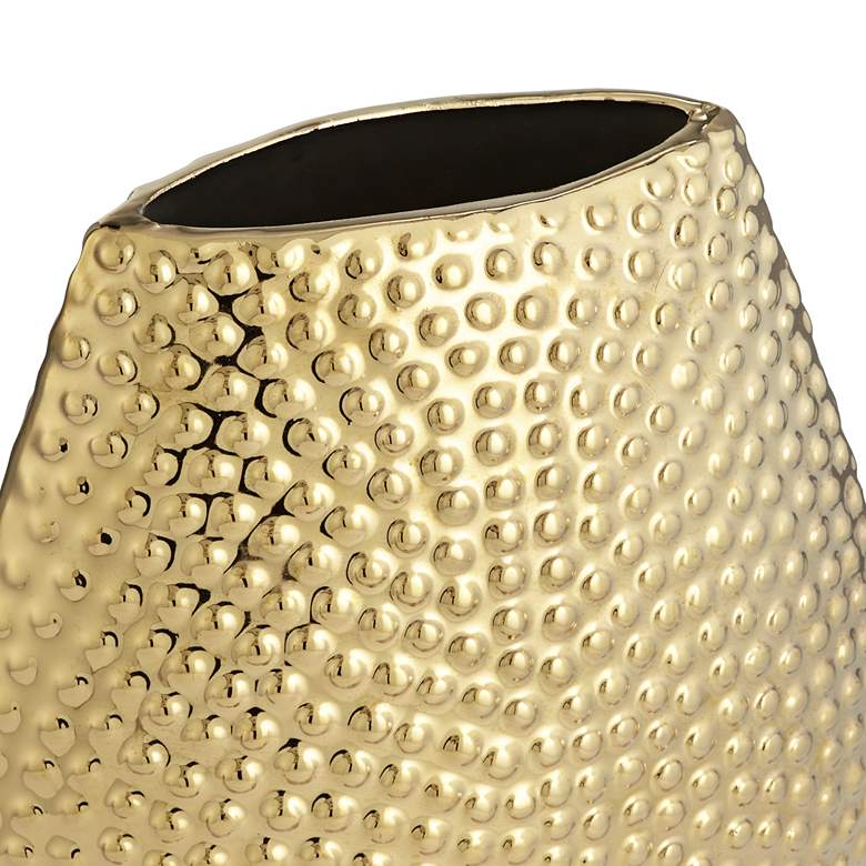 Golden 9&quot; High Ceramic Decorative Vase more views