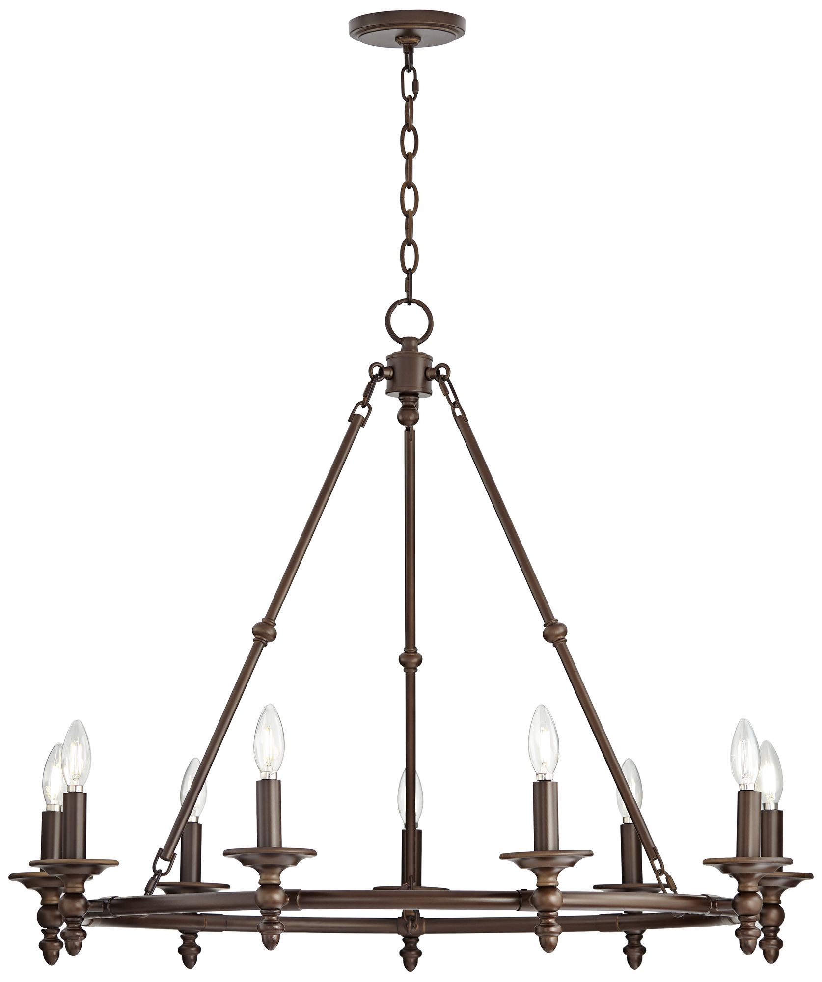 Stiffel 35 1/2" Wide Hartley OilRubbed Bronze 9Light Ring Chandelier