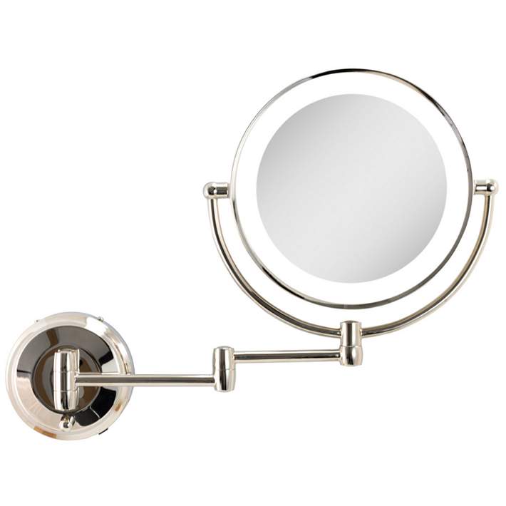 Next Generation® Polished Nickel LED Wall Makeup Mirror