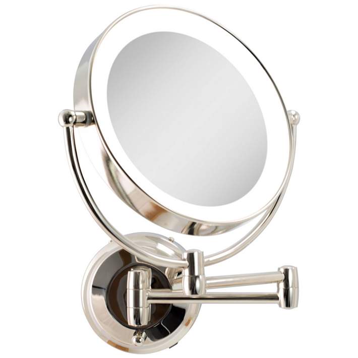 Next Generation® Polished Nickel LED Wall Makeup Mirror