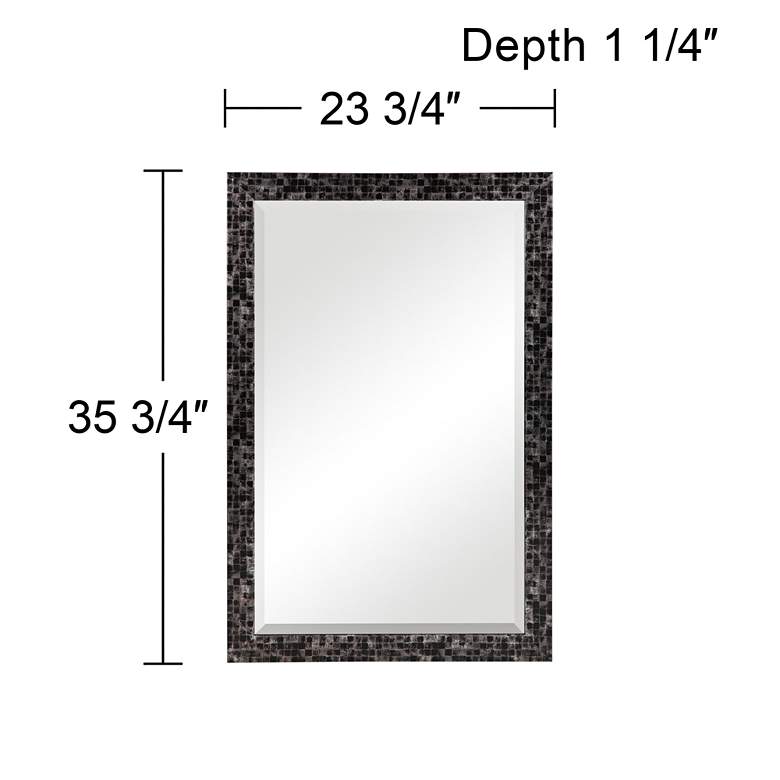 Graphique Black w/ Gray 23 3/4&quot; x 35 3/4&quot; Vanity Wall Mirror more views