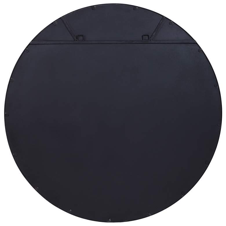 Uttermost Argand Aged Black 43&quot; Round Oversized Wall Mirror more views