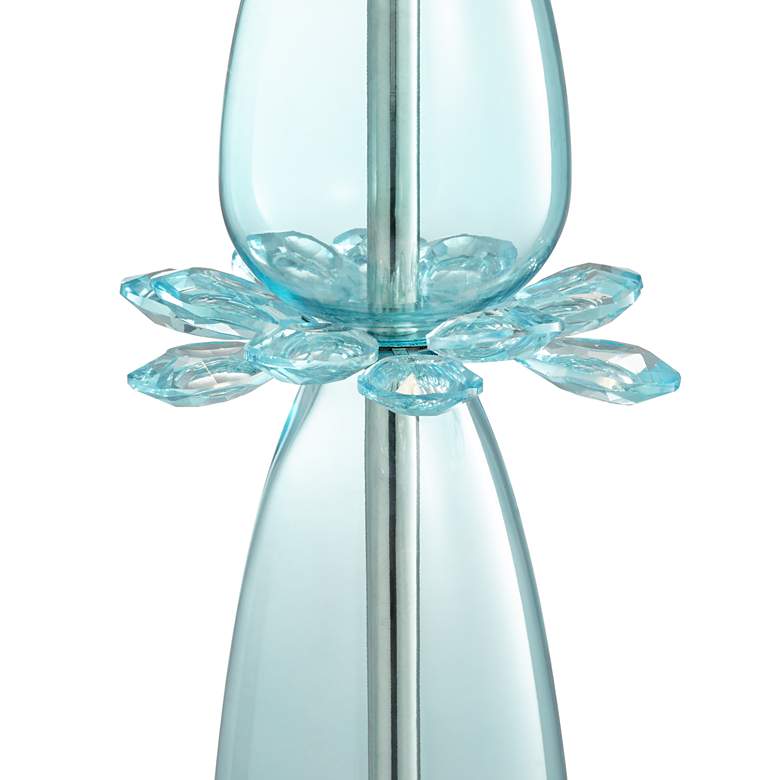 Image 4 Possini Euro Hyacinth Blue Glass Table Lamp more views