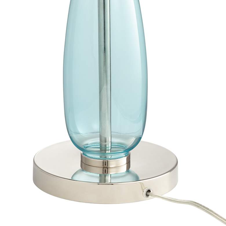Image 5 Possini Euro Hyacinth Blue Glass Table Lamp more views