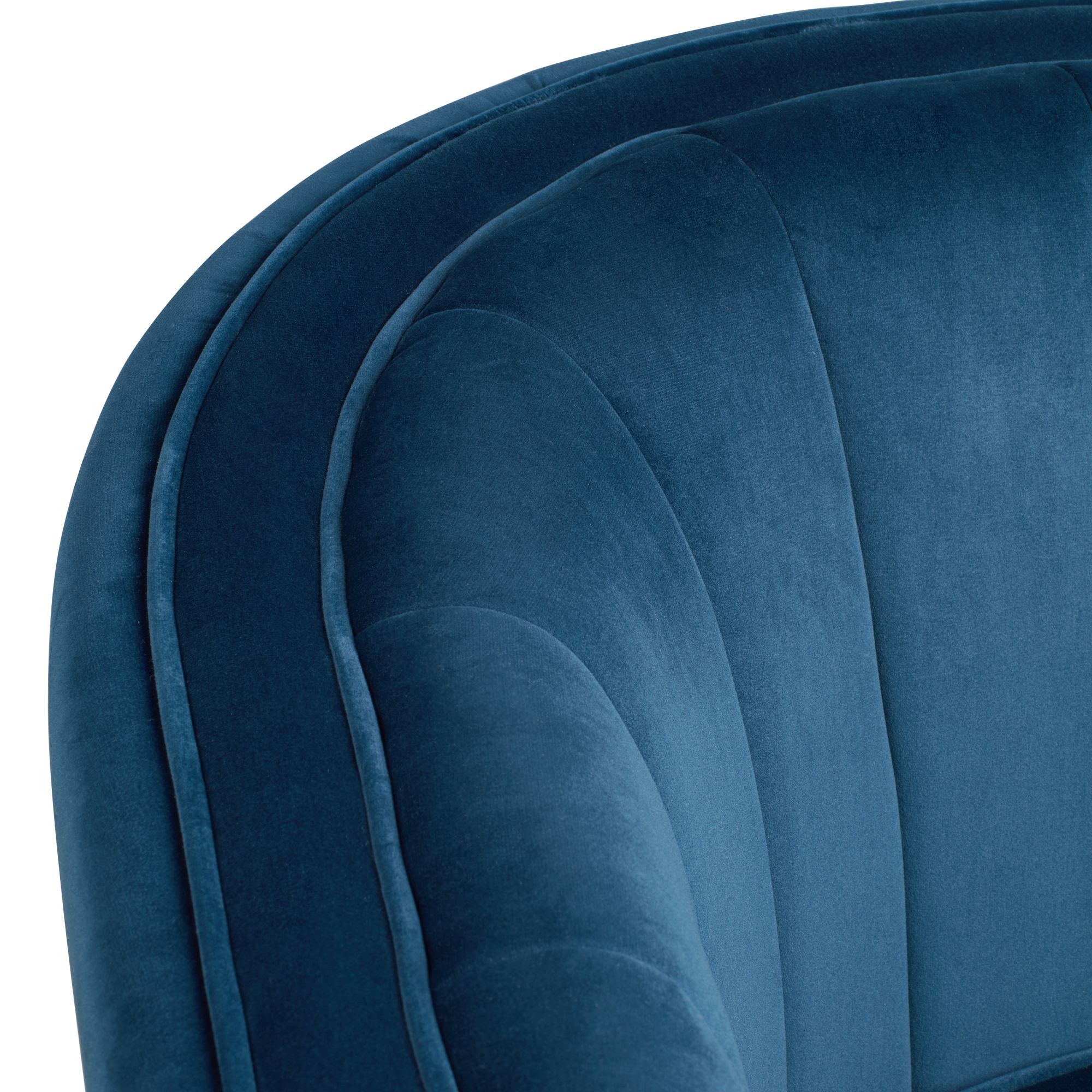 Torini Channel Tufted Blue Velvet Accent Chair 78T16 Lamps Plus